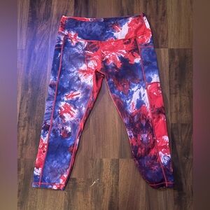 CVG Red, White & Blue Tiedye Capris